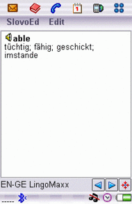 German-English Extended Dictionary (UIQ) screenshot